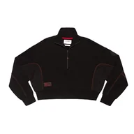 Bluzy damskie - AS Roma Damska bluza bez kaptura czarna - miniaturka - grafika 1