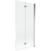 Parawany nawannowe - Mexen Mist parawan nawannowy 2-skrzydłowy prawy 90 x 150 cm, transparent, chrom - 8A9-090-002-01-00-P - miniaturka - grafika 1