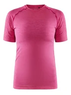 Koszulki sportowe damskie - Craft Koszulka funkcyjna "Core Dry Active Comfort" w kolorze różowym - miniaturka - grafika 1