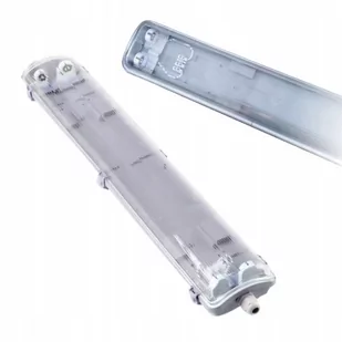 Oprawa hermetyczna do LED 2x120cm klosz PS/PC (hermetic) zasilanie 1-str.  IP65 - Oświetlenie warsztatowe - miniaturka - grafika 1