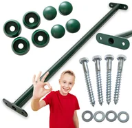 Place zabaw - Metalowy Drążek Na Plac Zabaw 90 cm Ciemnozielony - miniaturka - grafika 1