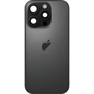Części serwisowe do telefonów - Tylna szyba z ramką, klapka baterii, panel tylny plecki do iPhone 16 Pro, czarna - miniaturka - grafika 1