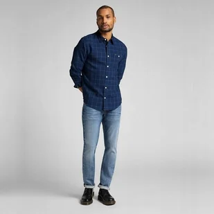 Męska Koszula Materiałowa  Lee One Pocket Shirt Indigo L66Nktdk-M - Koszule męskie - miniaturka - grafika 1