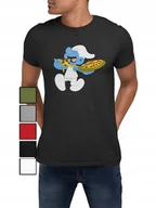 Koszulki męskie - KOSZULKA T-SHIRT MĘSKA Z NADRUKIEM SMEFRY KUCHARZ ŁASUCH -XL - miniaturka - grafika 1