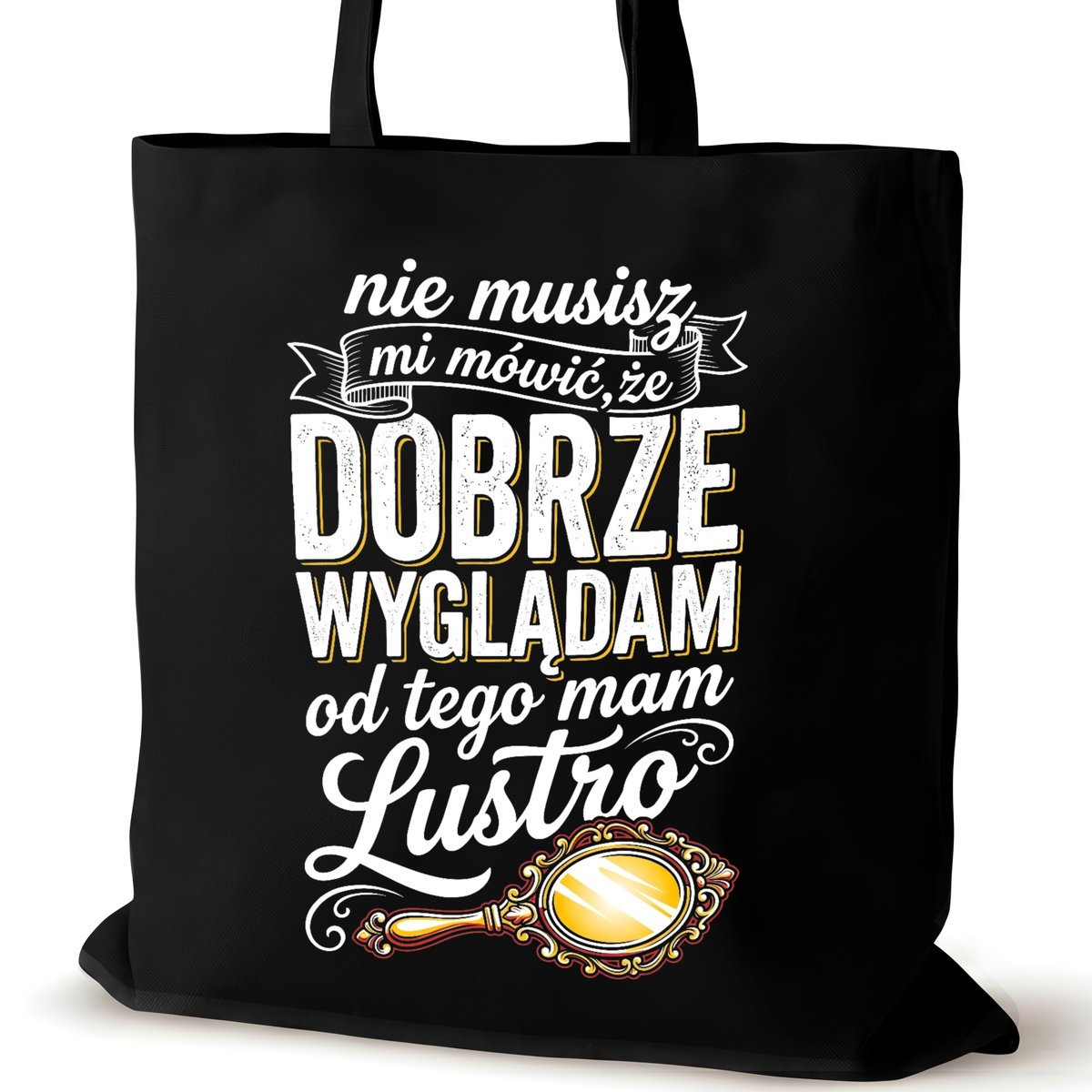 Torba bawełniana dla VIRAL na ramię czarna śmieszna prezent zakupowa