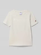 Koszulki dla chłopców - T-shirt z wyhaftowanym logo - miniaturka - grafika 1