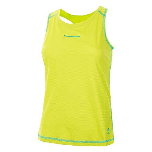 Trangoworld damska bluza z długim rękawem, limonka punch/błękitna, duża