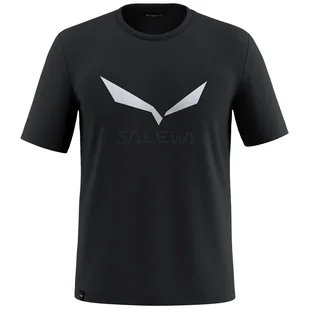 Koszulka męska Salewa Solidlogo Dri-Rel M S/S Tee Rozmiar: XL / Kolor: czarny - Koszulki sportowe męskie - miniaturka - grafika 1