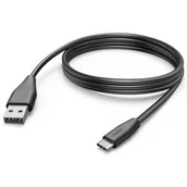 Kable - Kabel HAMA Ładujący/data USB-A - USB-C 3m Czarny - miniaturka - grafika 1