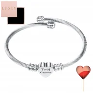 Bransoletki - Bransoletka Damska z Sercem Srebrna 925 + GRAWER - miniaturka - grafika 1