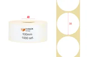 Akcesoria do pakowania - Etykiety termiczne samoprzylepne białe fi30 mm 1000szt Ø40mm - miniaturka - grafika 1