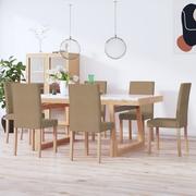 Krzesła - vidaXL Krzesła stołowe 6 szt. kolor taupe tapicerowane tkaniną 3080114 - miniaturka - grafika 1