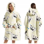 Bluzy damskie - KOC BLUZA Oversize Kocobluza Cieplutka 2w1 Panda Koala XXL Długa Kocyk - miniaturka - grafika 1