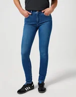 Spodnie damskie - Damskie spodnie jeansowe Wrangler WRANGLER HIGH SKINNY W29 L30 - miniaturka - grafika 1