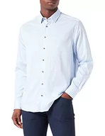 Koszule męskie - bugatti Męska koszula 9750-38508 z kołnierzykiem button-down, jasnoniebieska-320, regularna, Jasnoniebieski-320, L - miniaturka - grafika 1