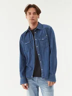Koszule męskie - Pepe Jeans Koszula jeansowa Carson PM307489 Niebieski Regular Fit - miniaturka - grafika 1