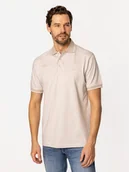 Koszulki męskie - Koszulka polo męska Lee Cooper Axel-4142 L Beżowa (5905991729907). Koszulki polo męskie - miniaturka - grafika 1