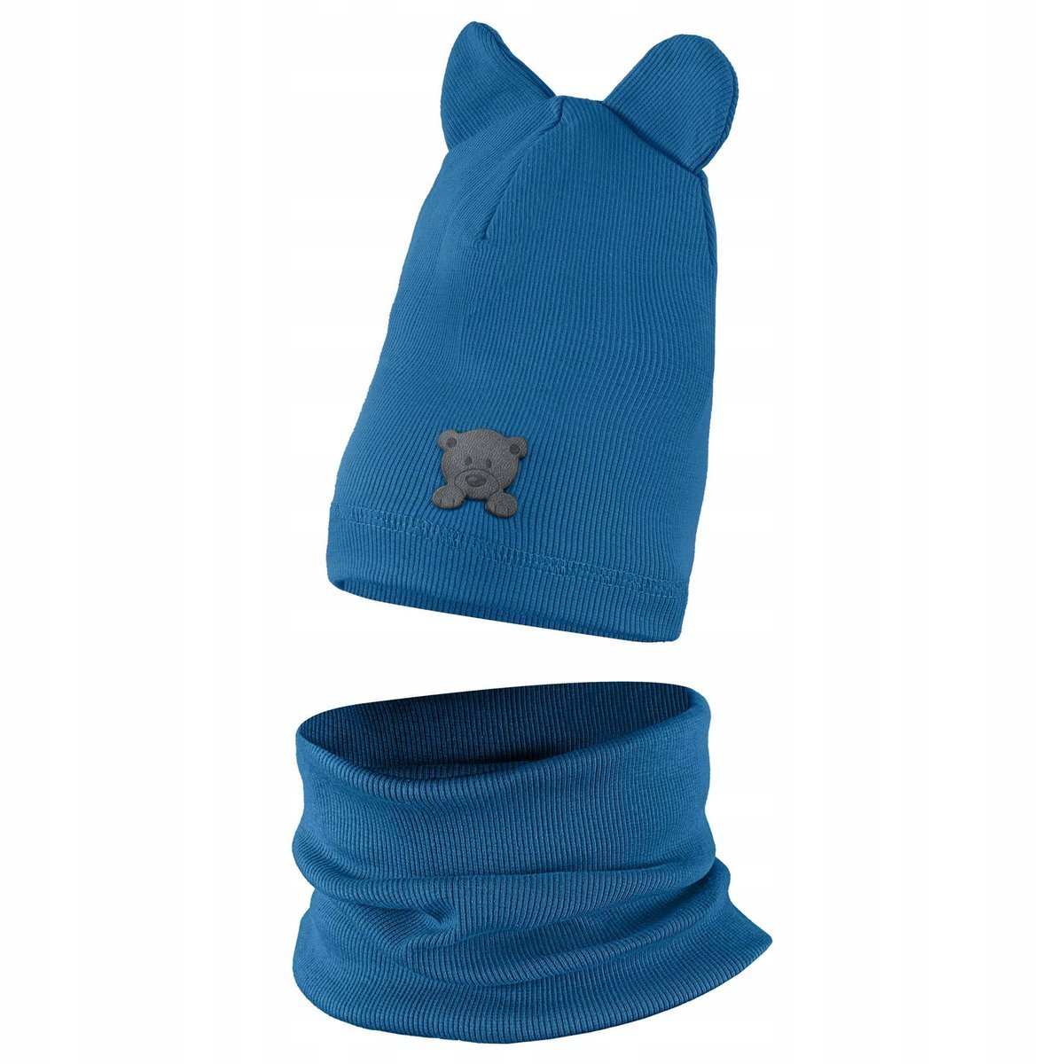 Czapeczka Wiosenna Jesienna Czapka + Komin Komplet Dla Dzieci 44-46 Jeans