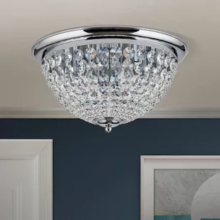 Lampa sufitowa Plafond, chrom/przezroczysta, Ø47cm - Lampy sufitowe - miniaturka - grafika 1