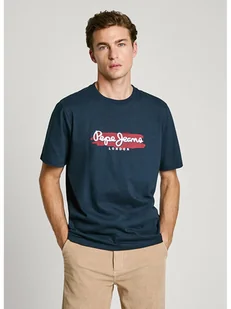 Pepe Jeans Koszulka "Arsham" w kolorze granatowym - Koszulki męskie - miniaturka - grafika 1