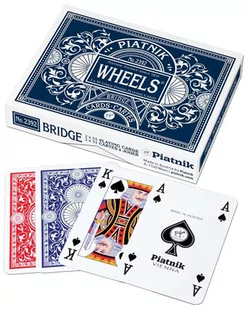 Luksusowe Karty Do Gry Piatnik Wheels Poker Brydż - Zestawy do pokera - miniaturka - grafika 1