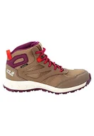 Buty dla chłopców - Jack Wolfskin WOODLAND TEXAPORE MID K Buty Trekkingowe Uniseks - dzieci, Brąz / Różowy, 28 EU - miniaturka - grafika 1