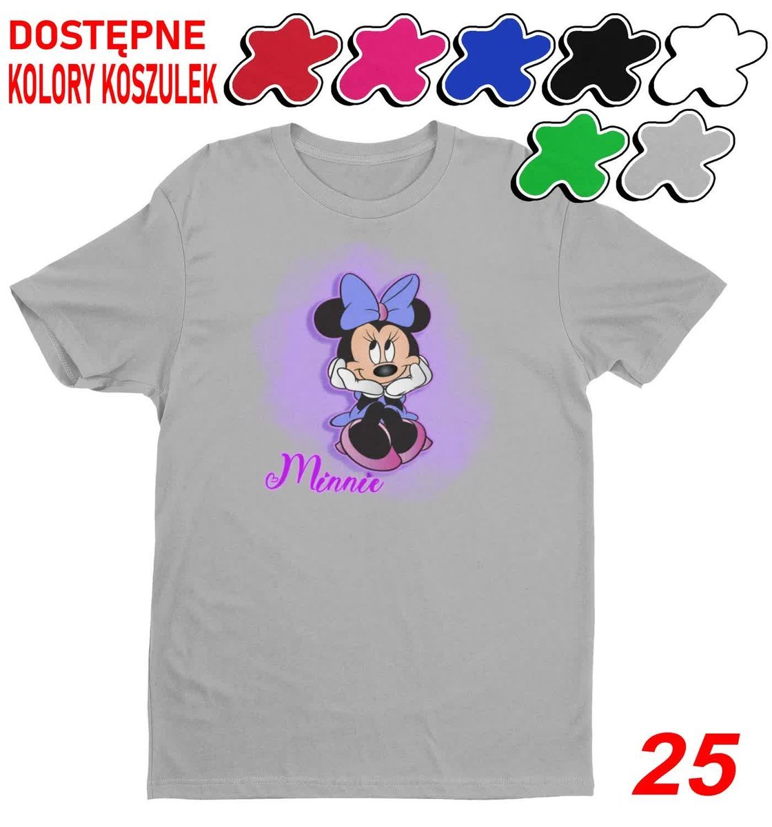 Dziecięca Koszulka Z Nadrukiem Duży Wybór Myszka Miki Różne -M 134-140