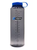 Shakery i bidony sportowe - Butelka turystyczna Nalgene Silo Sustain Wide Mouth 48 oz (1500 ml) - grey/blue - miniaturka - grafika 1
