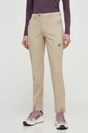 Spodnie sportowe damskie - Mammut spodnie outdoorowe Runbold kolor beżowy - miniaturka - grafika 1