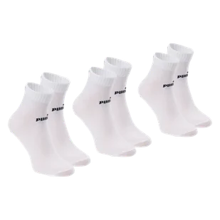 Skarpety za kostkę PUMA PUMA QUARTER-V 3P 94710804 – Biały - Skarpetki damskie - miniaturka - grafika 1