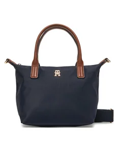 Tommy Hilfiger Torebka Popette Mini Tote AW0AW17709 Granatowy - Torebki damskie - miniaturka - grafika 1