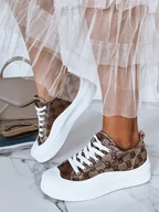 Trampki damskie - Trampki damskie MERTIE brązowe Dstreet ZY0463-36 - miniaturka - grafika 1