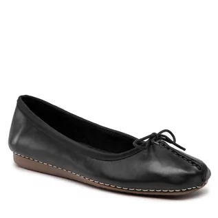 Baleriny - Clarks Baleriny Freckle Ice 203529294 Black Leather - grafika 1