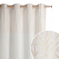 Zasłony - Room99 ZASŁONA WELUROWA BLISS - BIAŁA 140x280 ZŁOTA PRZELOTKA 5908224062406 - miniaturka - grafika 1