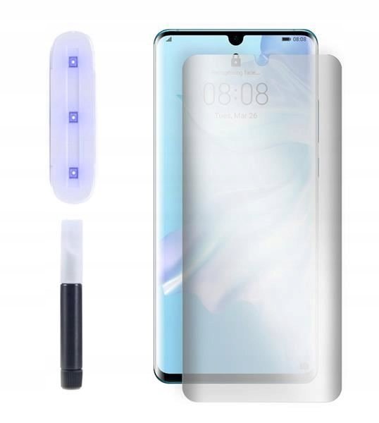 Szkło Do Huawei P30 Pro Vog-L29 Uv + Lampa Bezbarw Szkiełko Ochronne Szybka Hartowana Na Ekran