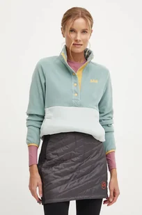 Helly Hansen bluza sportowa Daybreaker Snap kolor zielony wzorzysta 49535 - Bluzy damskie - miniaturka - grafika 1