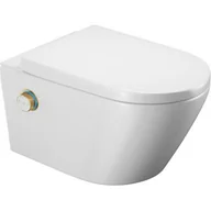 Kompakty WC - Excellent Dakota 2.0 D2 toaleta myjąca wisząca z pokrętłem sterującym biała/złoty CEEX.4024.593.D2.WH/CEEX.4022.D2.GL - miniaturka - grafika 1