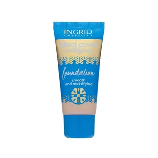 INGRID Ideal Cover Mattifying Foundation podkład matujący 402 Natural Beige 30ml - Podkłady do twarzy - miniaturka - grafika 1