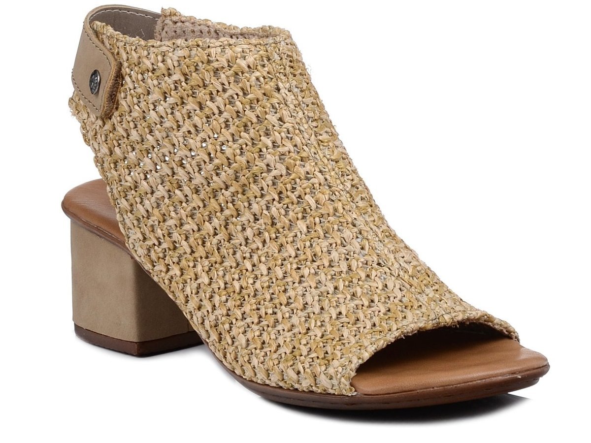 Sandały damskie Rieker 64670 z cholewką na obcasie-40