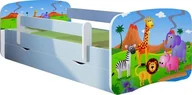 Łóżka dla dzieci i młodzieży - Elior Łóżko dla chłopca z barierką Happy 2X mix 80x180 - niebieskie - miniaturka - grafika 1