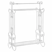 Wieszaki łazienkowe - Stojak Na Ręczniki 60 X 90 Cm Biały Gladis - miniaturka - grafika 1