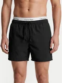 Kąpielówki męskie - Calvin Klein Swimwear Szorty kąpielowe LV00N61024 Czarny Regular Fit - miniaturka - grafika 1