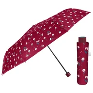 Parasole - Parasol damski Perletti Time Daisy manualny składany wzór stokrotki czerwony - miniaturka - grafika 1