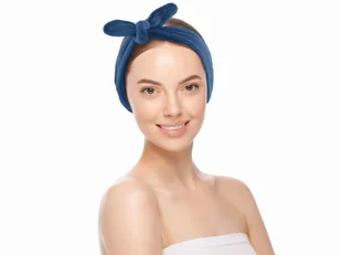 Granatowa Opaska Na Głowę Kosmetyczna Do Włosów ACTIVE - Pojemniki łazienkowe - miniaturka - grafika 1