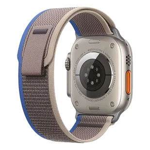 Pasek nylonowy Alogy Sport Strap na rzep do Apple Watch 1/2/3/4/5/6/7/8/SE (38/40/41mm) Niebiesko-szary - Akcesoria do smartwatchy - miniaturka - grafika 8