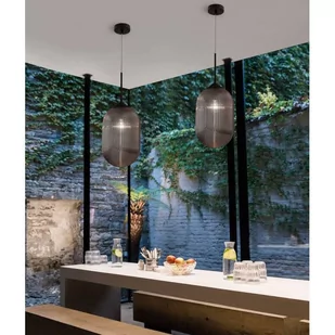 Luces Exclusivas LAMPA wisząca ARJONA LE41880 Luces Exclusivas szklana OPRAWA modernistyczny zwis przydymiony czarny - Lampy sufitowe - miniaturka - grafika 1