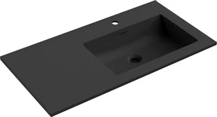 Mexen Otis umywalka wpuszczana w blat prawa 91 x 46,5 cm, czarna mat - 25189071P - Umywalki - miniaturka - grafika 1