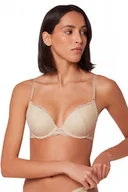 Komplety bielizny - Triumph Bright Spotlight WHU beżowy biustonosz push-up - miniaturka - grafika 1