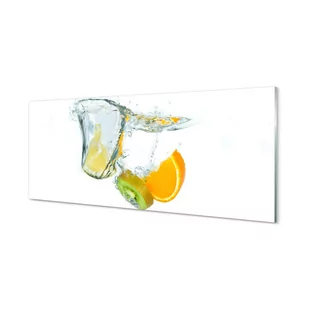 Panel szklany grafika Woda kiwi pomarańcza 125x50 cm - Dekoracje domu - miniaturka - grafika 1