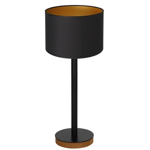 Luminex Table lamps 3835 Lampa stołowa lampka 1x60W E27 czarny/naturalny/złoty - Lampy stojące - miniaturka - grafika 1